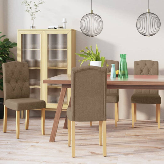 Esszimmerstühle 4 Stk. Taupe Stoff