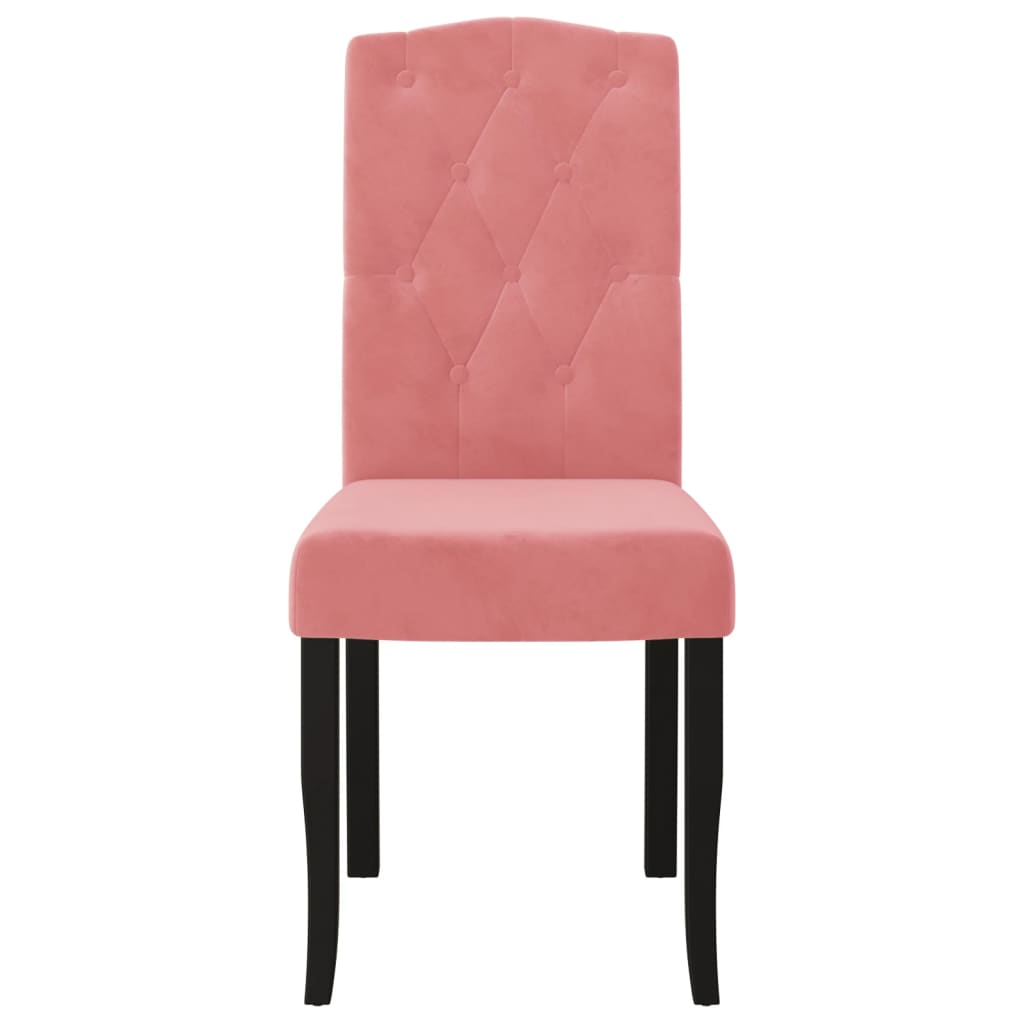 Esszimmerstühle 4 Stk. Rosa Samt
