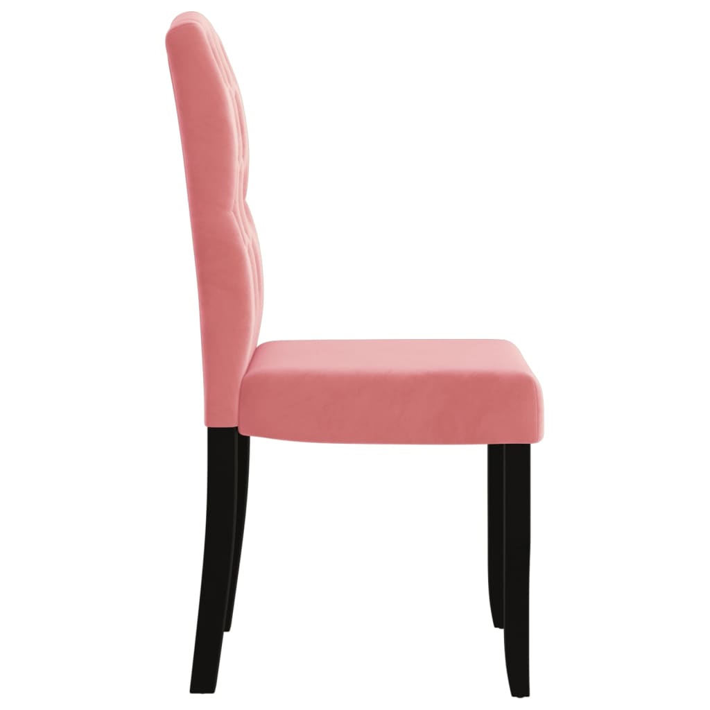 Esszimmerstühle 4 Stk. Rosa Samt