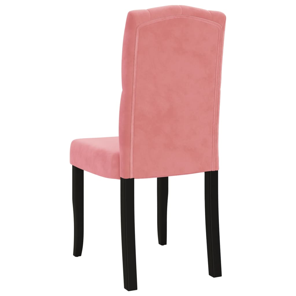 Esszimmerstühle 4 Stk. Rosa Samt