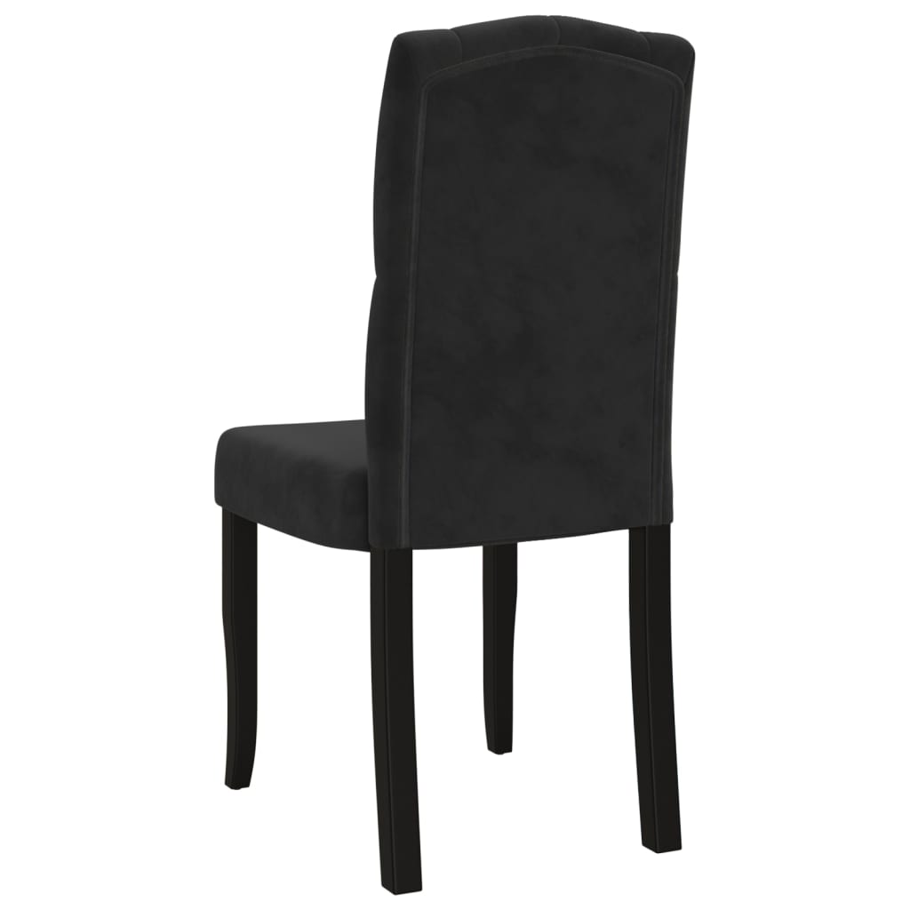 Esszimmerstühle 4 Stk. Schwarz Samt