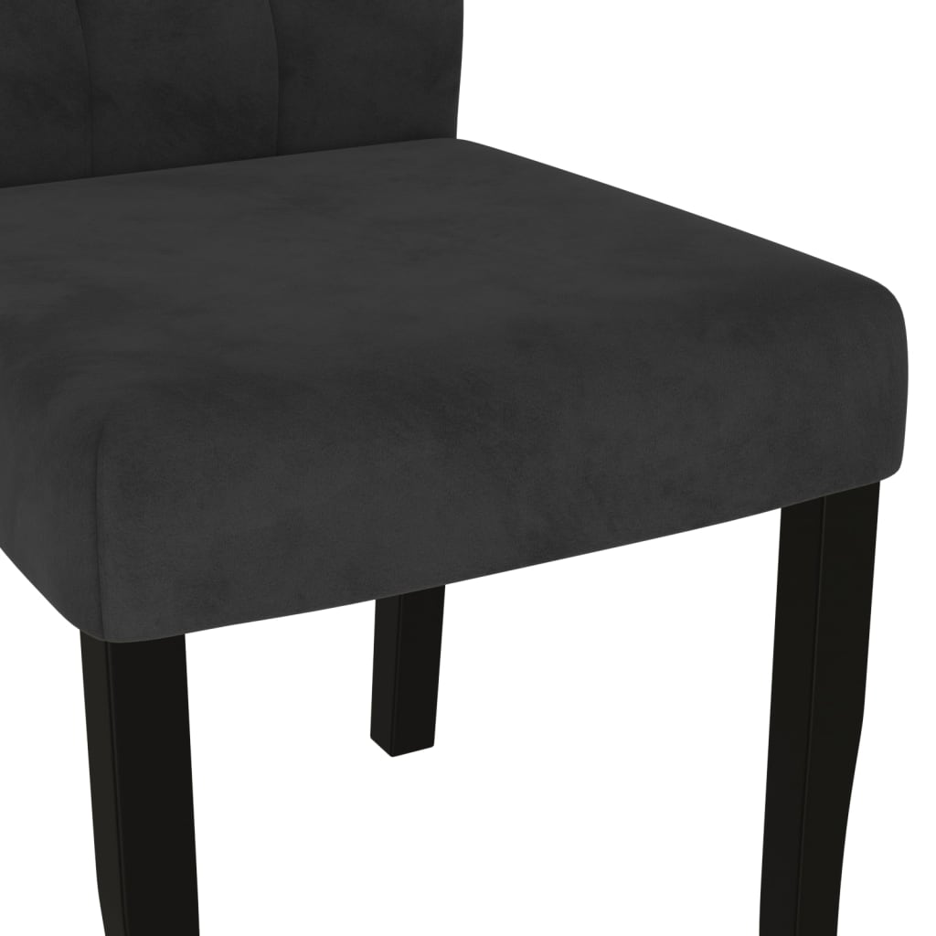 Esszimmerstühle 4 Stk. Schwarz Samt