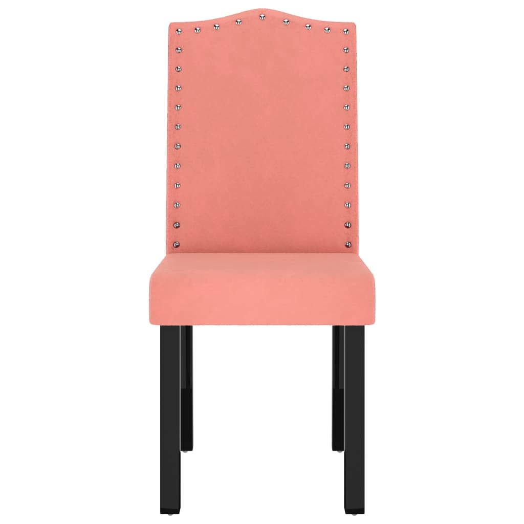 Esszimmerstühle 4 Stk. Rosa Samt