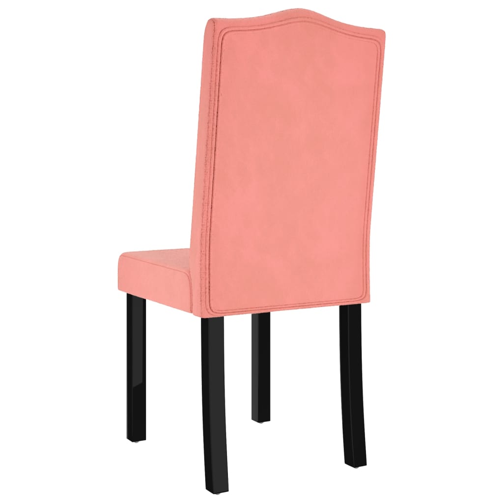 Esszimmerstühle 4 Stk. Rosa Samt