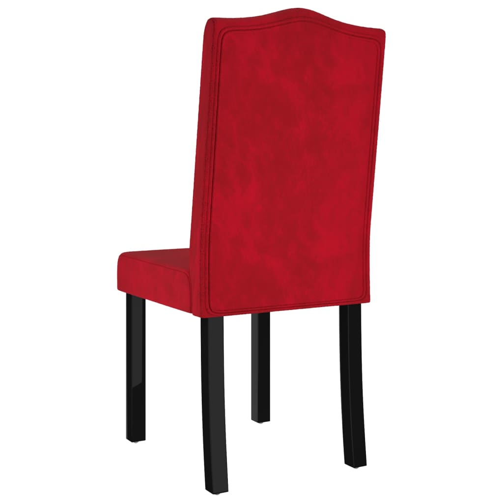 Esszimmerstühle 2 Stk. Weinrot Samt