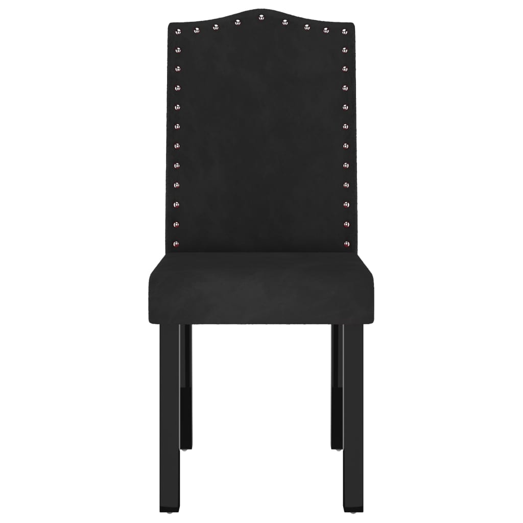 Esszimmerstühle 2 Stk. Schwarz Samt