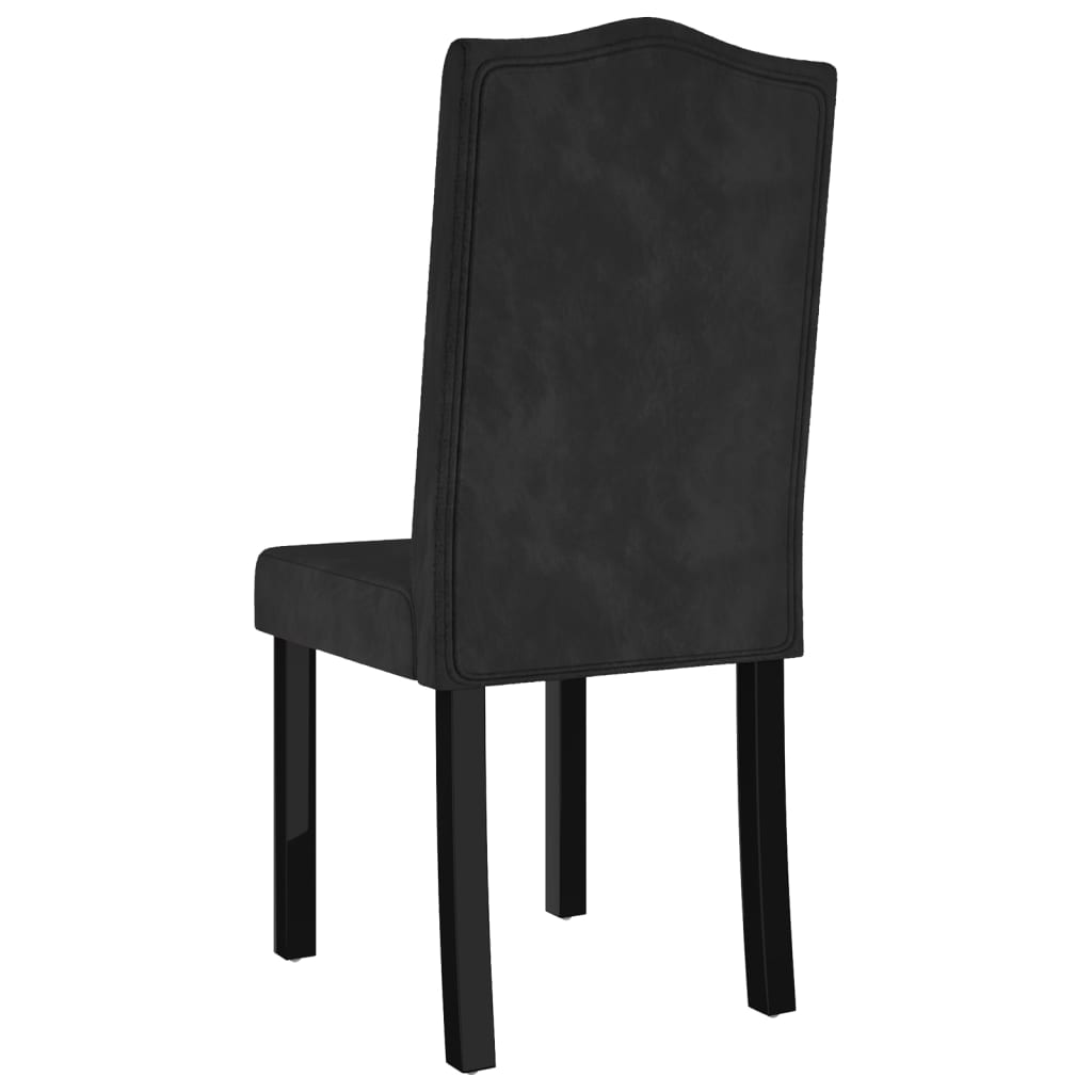Esszimmerstühle 2 Stk. Schwarz Samt