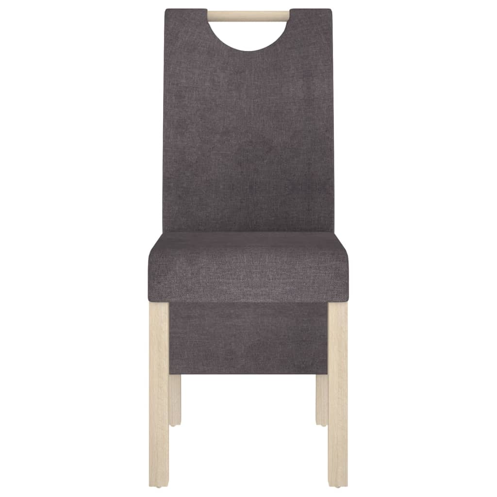 Esszimmerstühle 2 Stk. Taupe Stoff