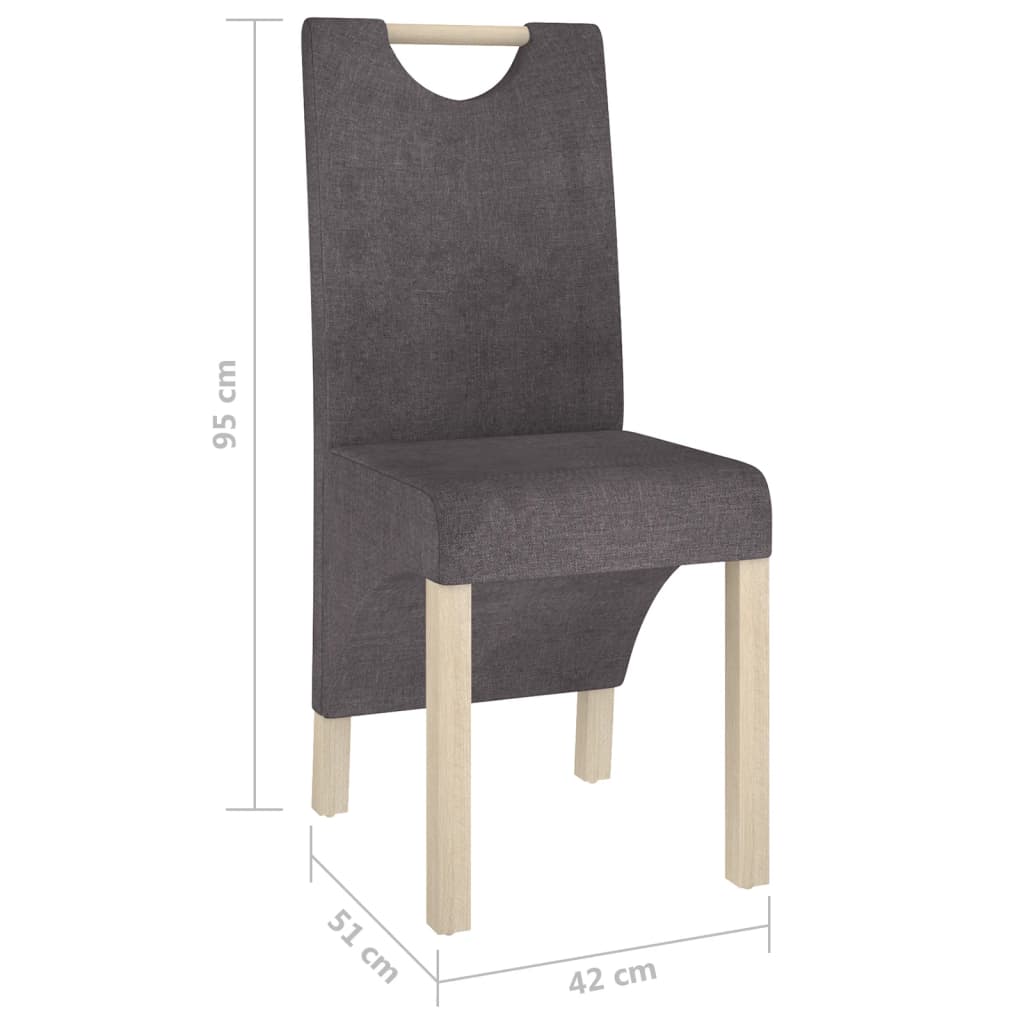 Esszimmerstühle 2 Stk. Taupe Stoff