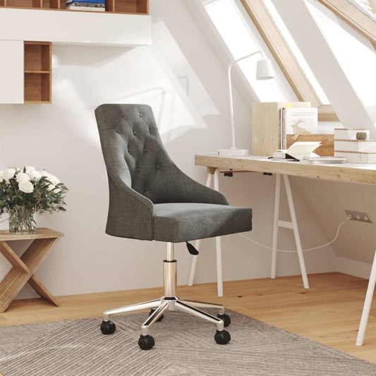 Bürostuhl Drehbar Dunkelgrau Stoff