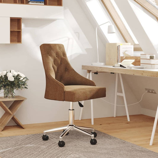 Bürostuhl Drehbar Braun Stoff