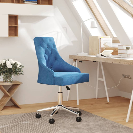 Bürostuhl Drehbar Blau Stoff