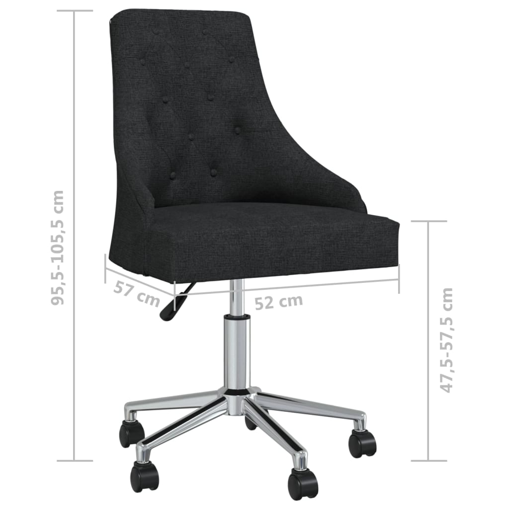 Bürostuhl Drehbar Schwarz Stoff