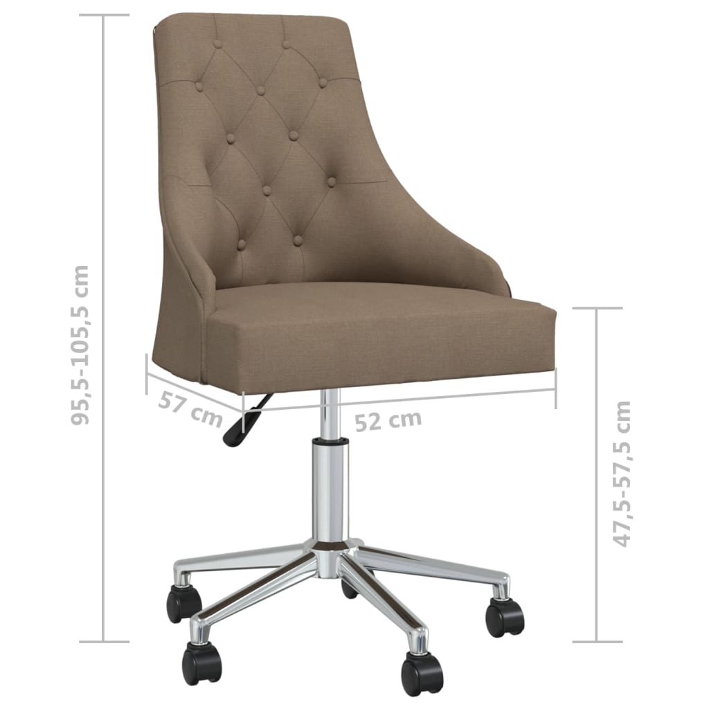 Bürostuhl Drehbar Taupe Stoff