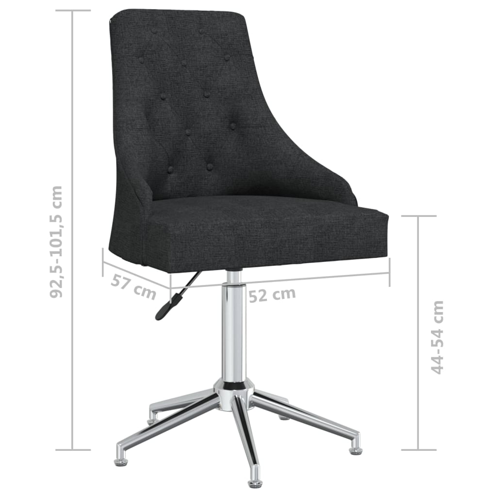 Bürostuhl Drehbar Schwarz Stoff