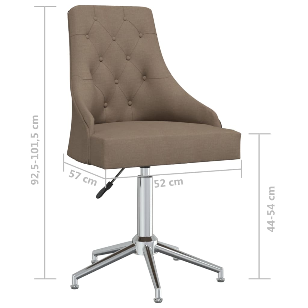 Bürostuhl Drehbar Taupe Stoff