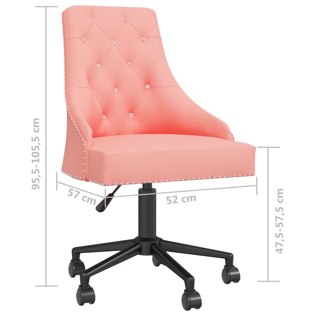 Bürostuhl Drehbar Rosa Samt