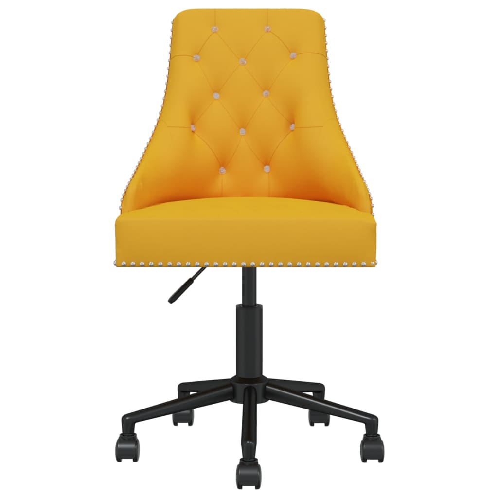 Bürostuhl Drehbar Gelb Samt