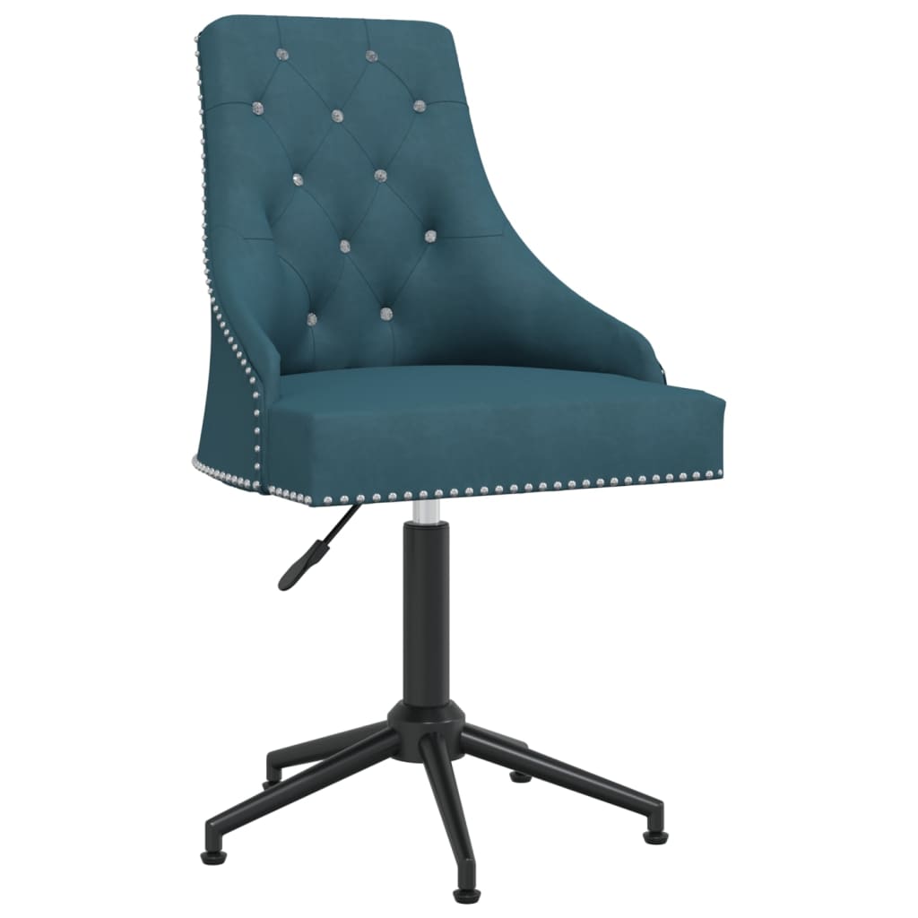 Bürostuhl Drehbar Blau Samt