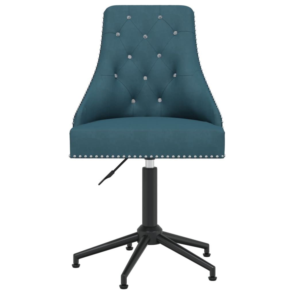 Bürostuhl Drehbar Blau Samt