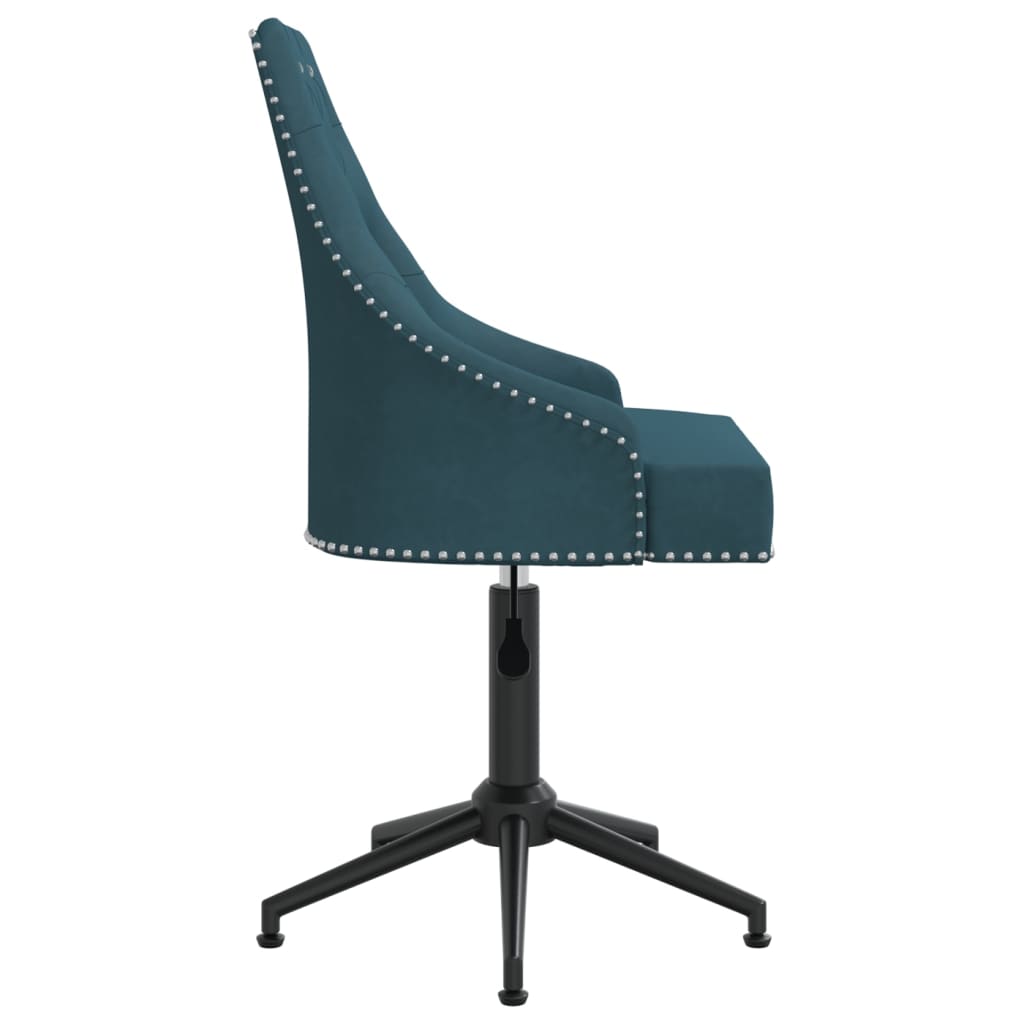 Bürostuhl Drehbar Blau Samt