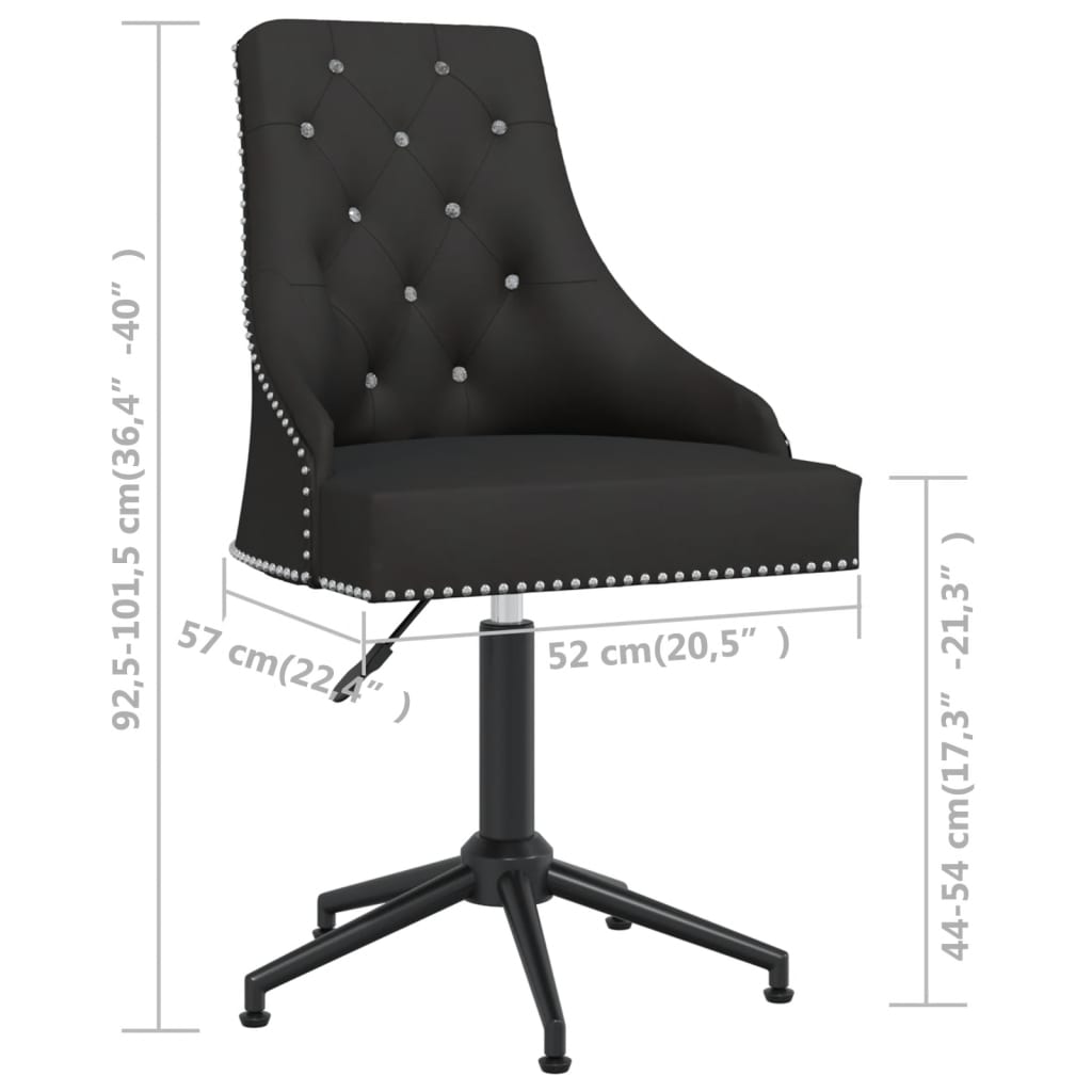 Bürostuhl Drehbar Schwarz Samt
