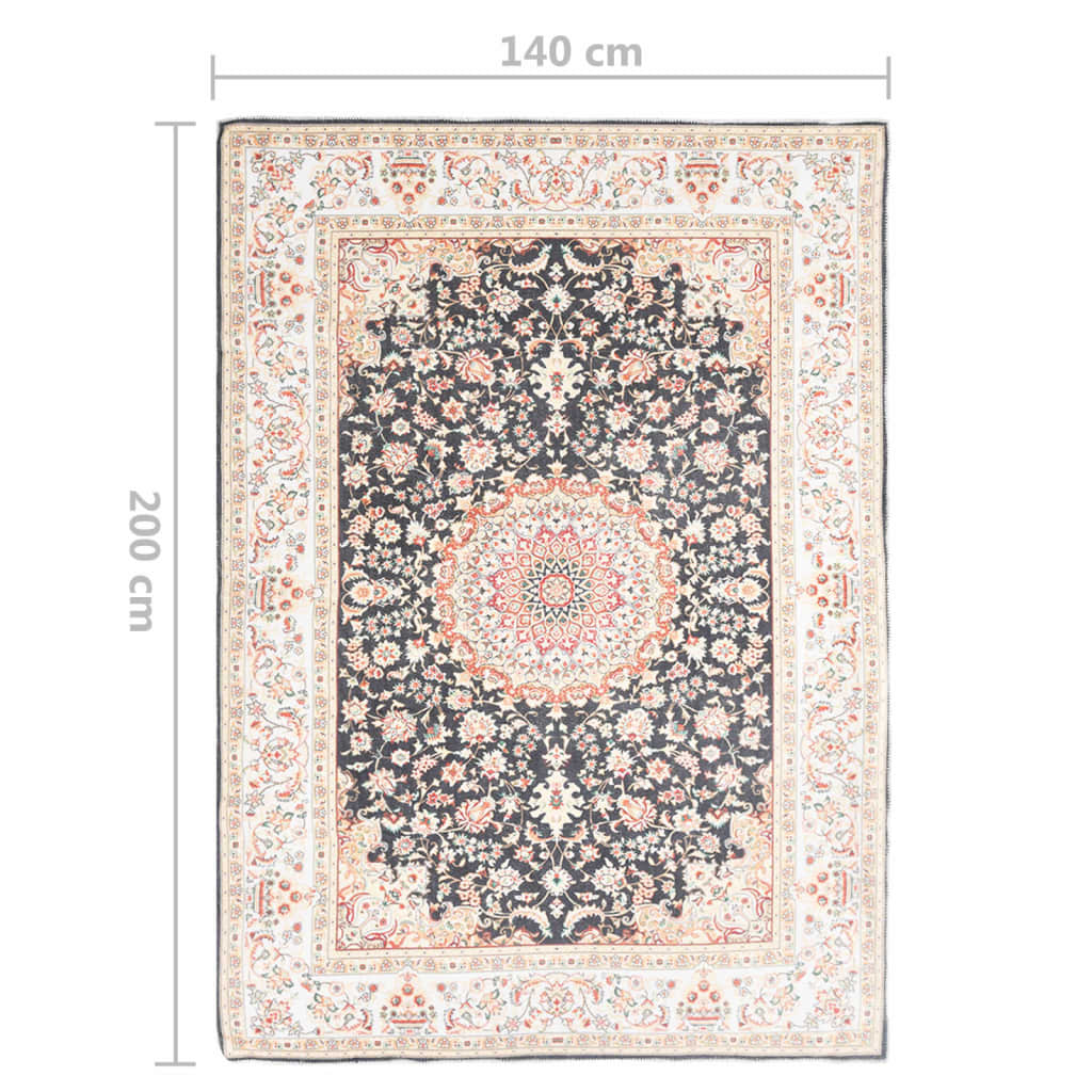 Teppich Bedruckt Waschbar Faltbar Bunt 140x200 cm Polyester