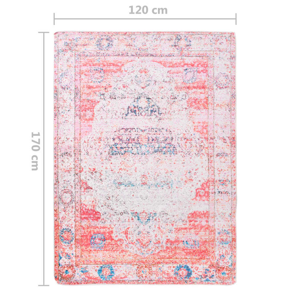 Teppich Bedruckt Waschbar Faltbar Bunt 120x170 cm Polyester
