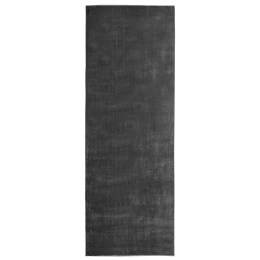 Teppichläufer Waschbar Faltbar Anthrazit 80x300 cm Polyester