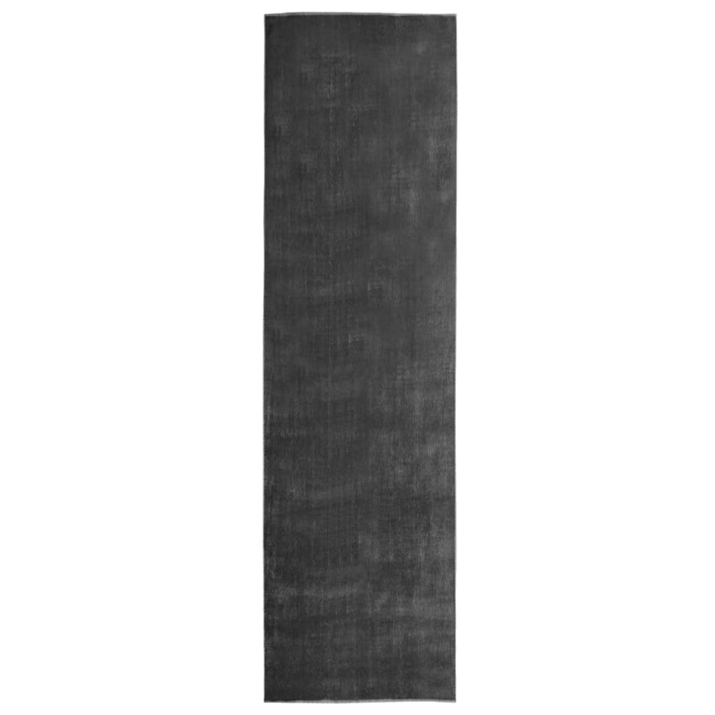 Teppichläufer Waschbar Faltbar Anthrazit 100x400 cm Polyester