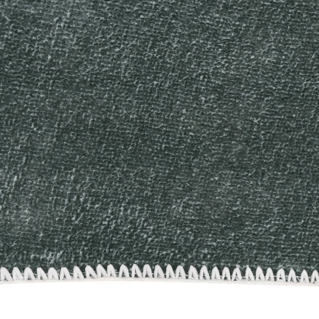 Teppichläufer Waschbar Faltbar Grau 80x300 cm Polyester