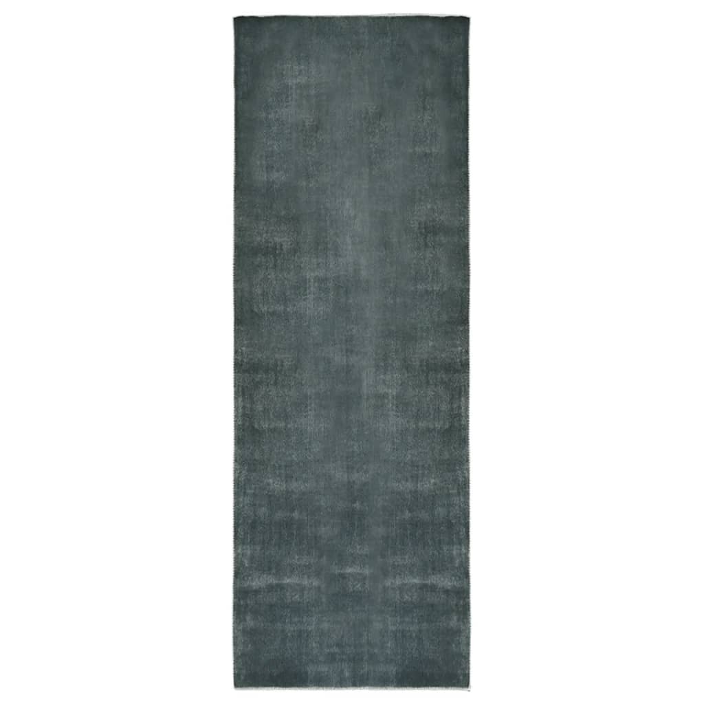Teppichläufer Waschbar Faltbar Grau 100x300 cm Polyester