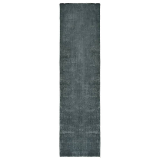 Teppichläufer Waschbar Faltbar Grau 100x400 cm Polyester