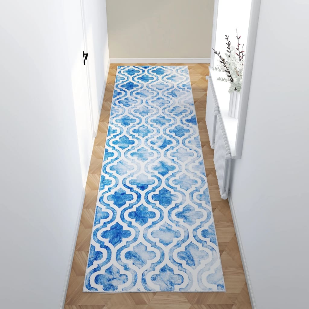 Teppichläufer Bedruckt Waschbar Faltbar 100x400 cm Polyester
