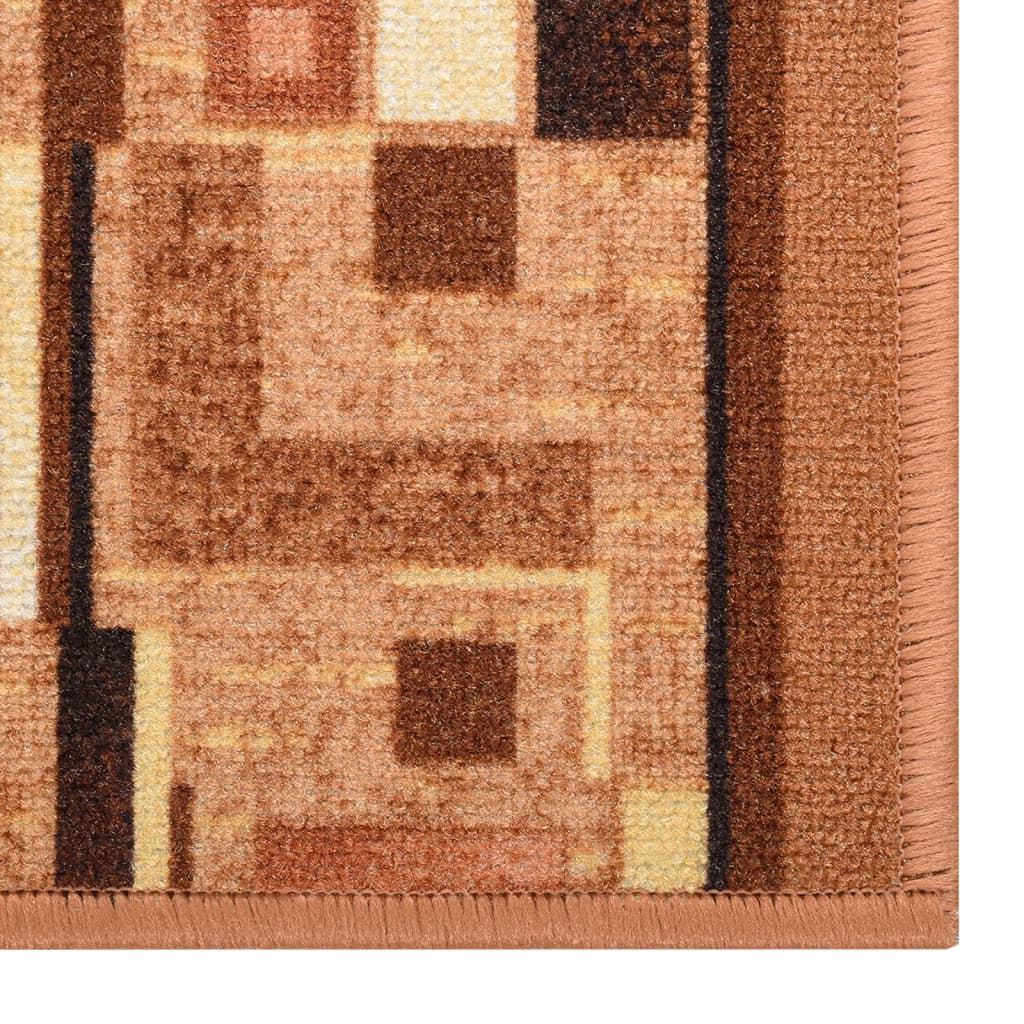 Teppichläufer Braun 67x350 cm Rutschfest