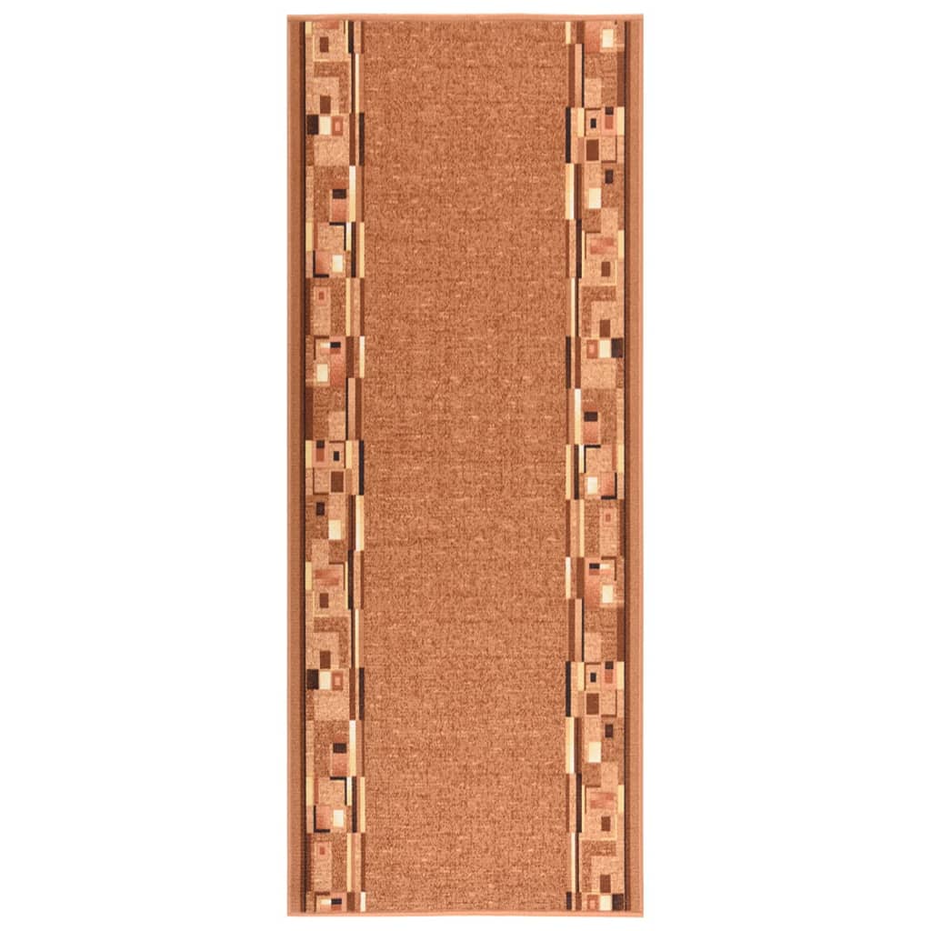 Teppichläufer Braun 100x250 cm Rutschfest
