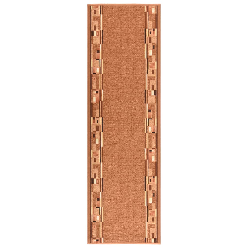 Teppichläufer Braun 100x300 cm Rutschfest