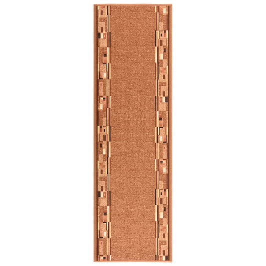 Teppichläufer Braun 100x300 cm Rutschfest