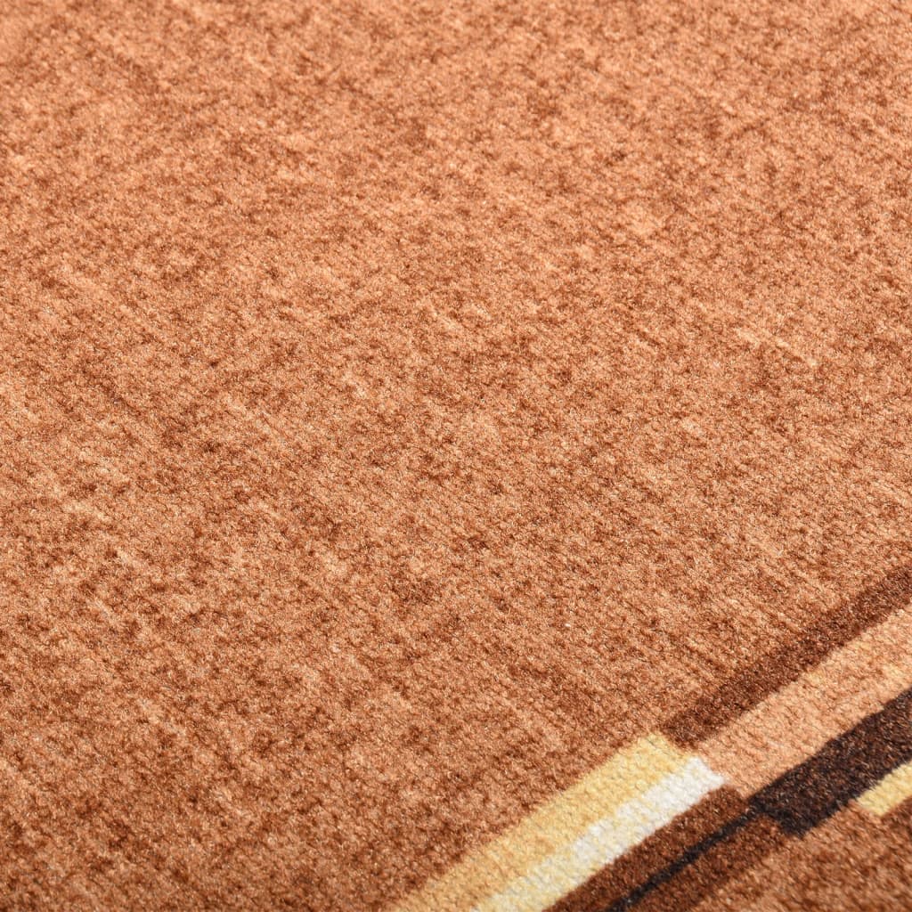 Teppichläufer Braun 100x500 cm Rutschfest