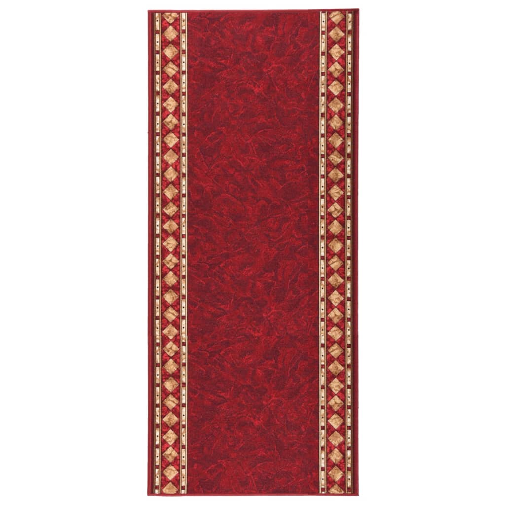 Teppichläufer Rot 80x200 cm Rutschfest