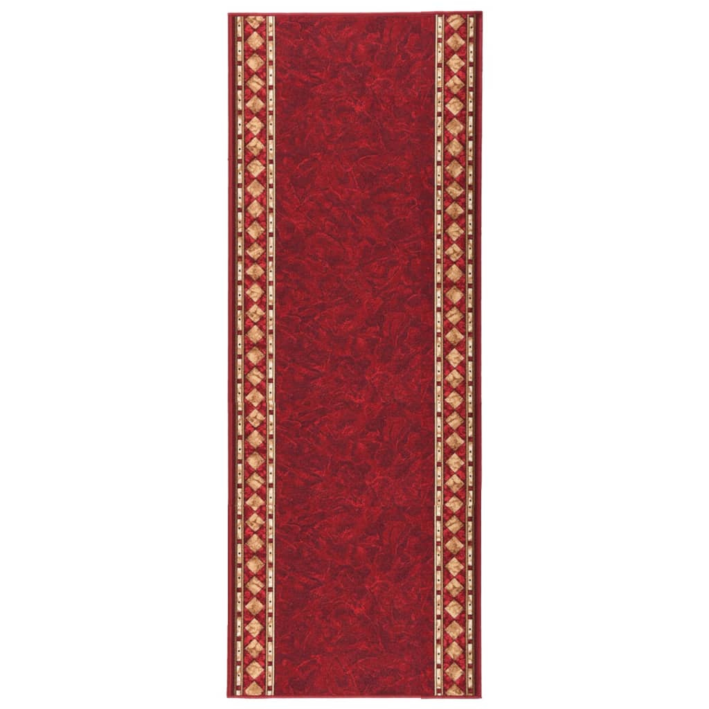 Teppichläufer Rot 80x250 cm Rutschfest