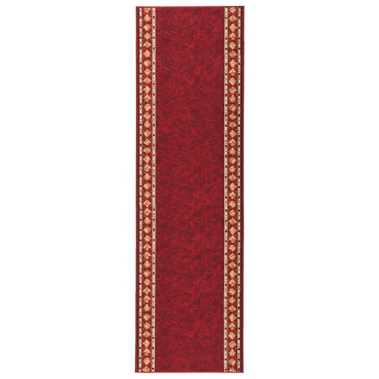 Teppichläufer Rot 80x350 cm Rutschfest