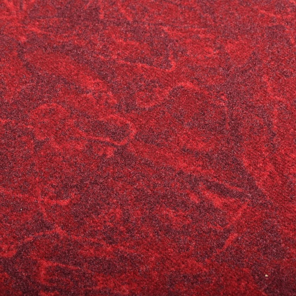 Teppichläufer Rot 80x500 cm Rutschfest