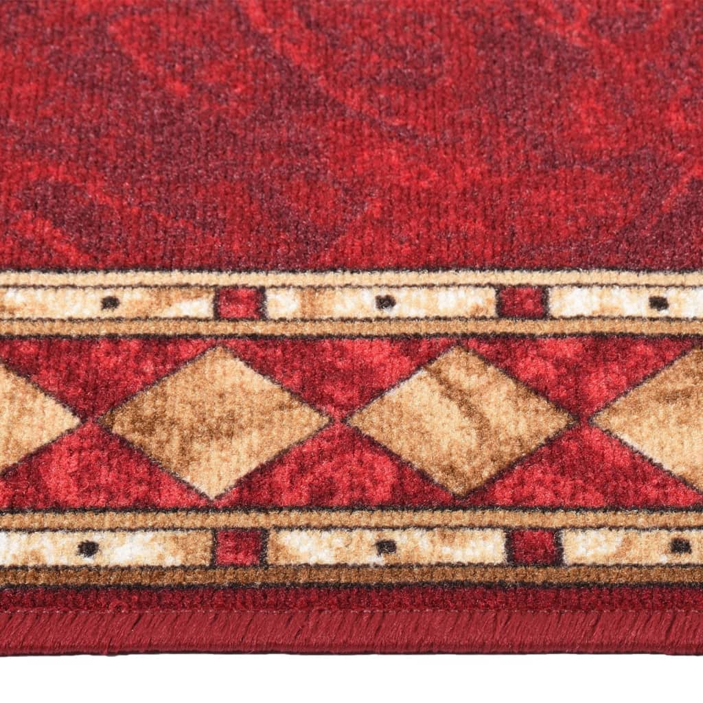 Teppichläufer Rot 100x350 cm Rutschfest