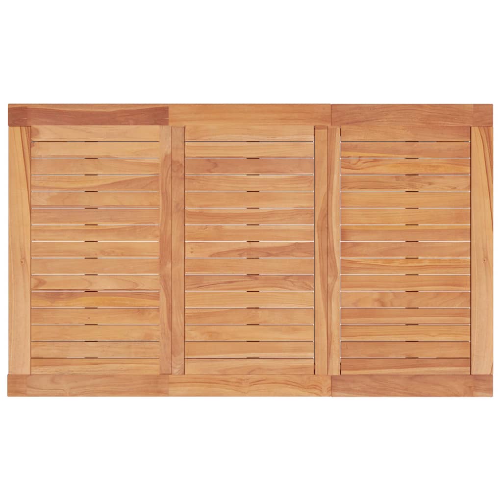 Table à manger de jardin 150x90x75 cm en bois de teck massif