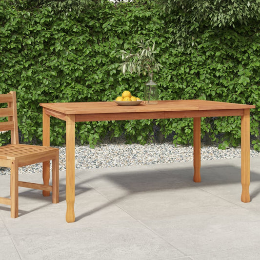 Table à manger de jardin 150x90x75 cm en bois de teck massif