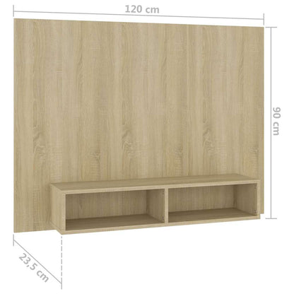 TV-Wandschrank Sonoma-Eiche 120x23,5x90 cm Holzwerkstoff