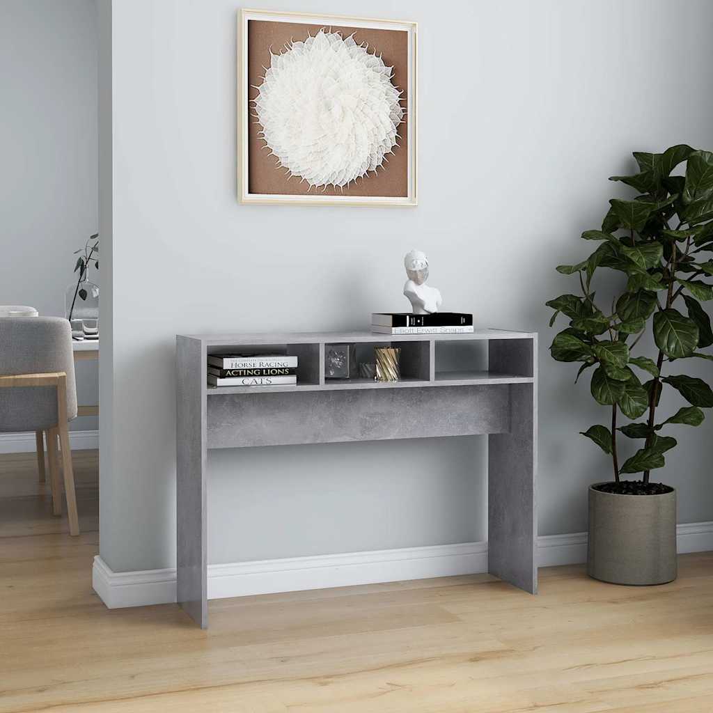 Konsolentisch Betongrau 105x30x80 cm Holzwerkstoff