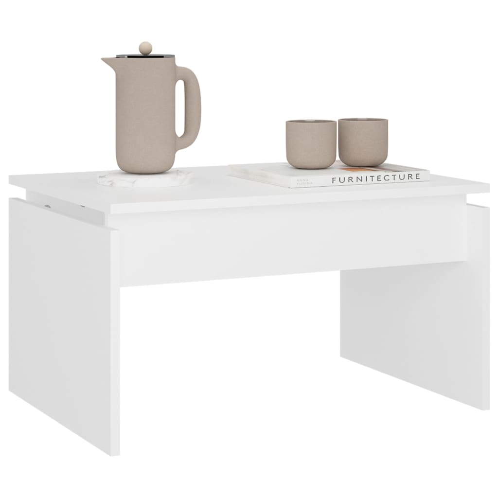 Coffee Table White 68x50x38 cm Wood Material