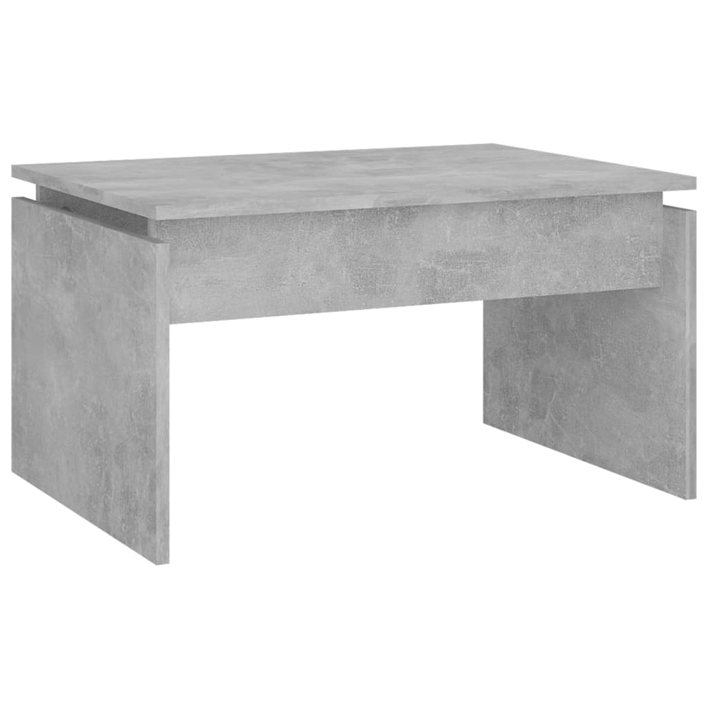 Table basse gris béton 68x50x38 cm en bois